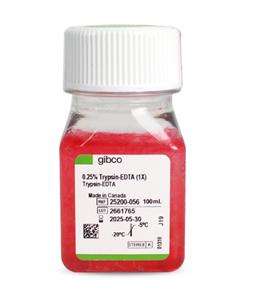 胰酶細(xì)胞消化液（0.25%胰酶，含EDTA，含酚紅）Gibco
